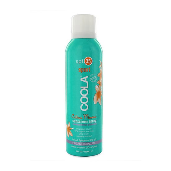 For a sunscreen that can stand up against all your sporty circumstances while containing 97 percent certified organic inactive ingredients (including red raspberry seed oil, a natural sun protectant), pick up Coola Sport Citrus Mimosa Sunscreen Spray ($32).