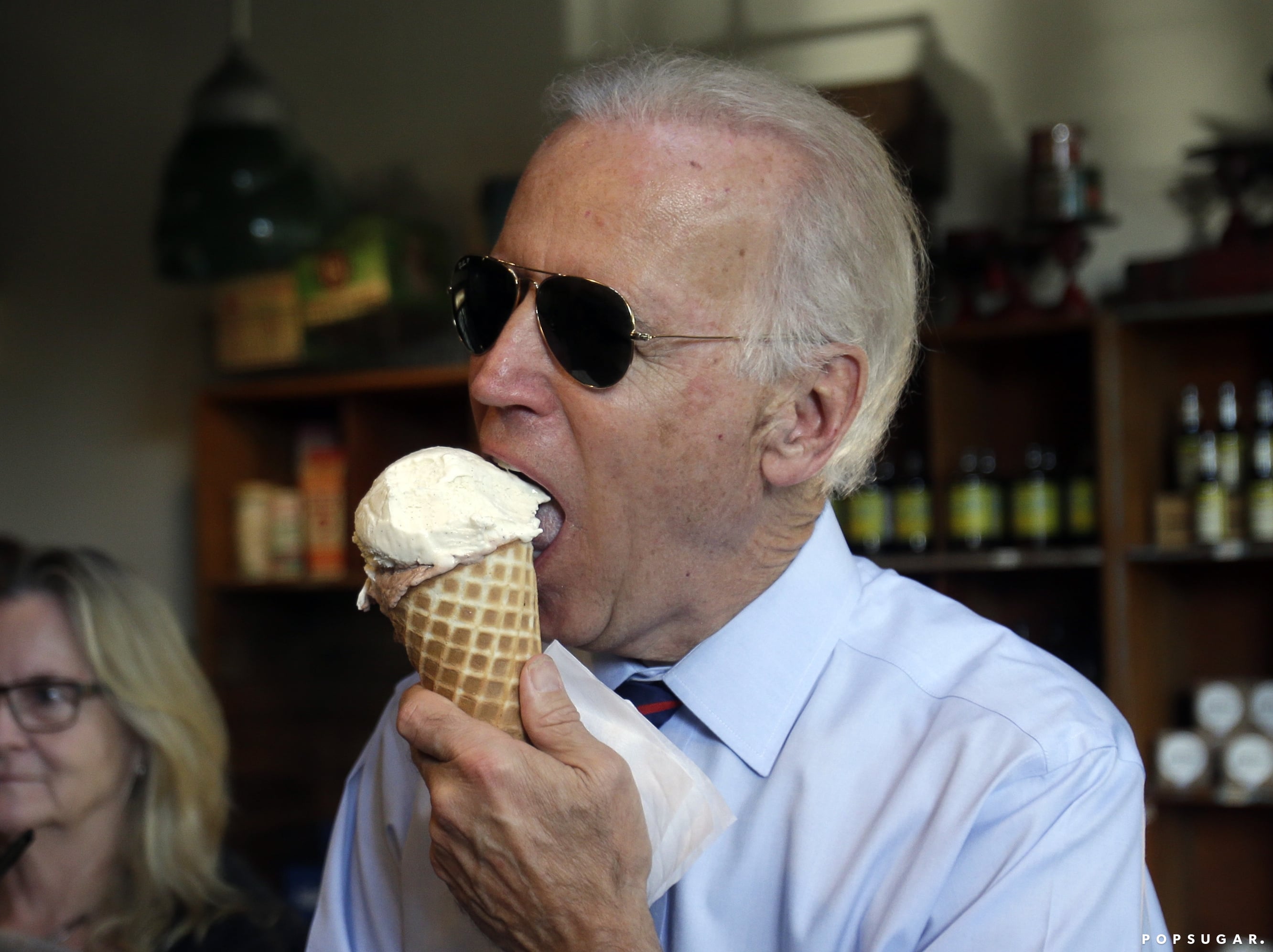 Joe Biden Eating Ice Cream | POPSUGAR Celebrity