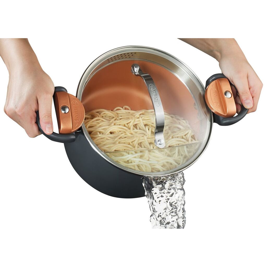 Gotham Steel Nonstick Ti-Cerama Copper Coating Pasta Pot