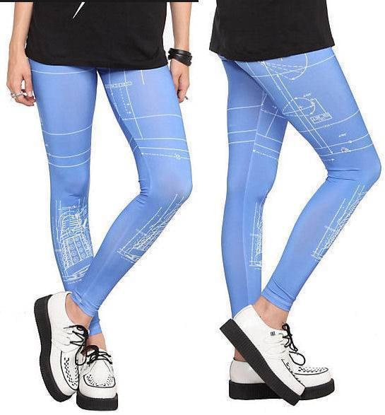 TARDIS Blueprint Leggings