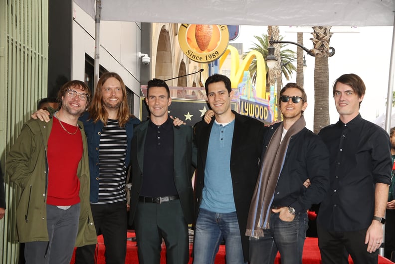 HOLLYWOOD, CA - FEBRUARY 10:  Adam Levine and Maroon 5 attend the ceremony honoring Adam Levine with a Star on The Hollywood Walk of Fame held on February 10, 2017 in Hollywood, California.  (Photo by Michael Tran/FilmMagic)