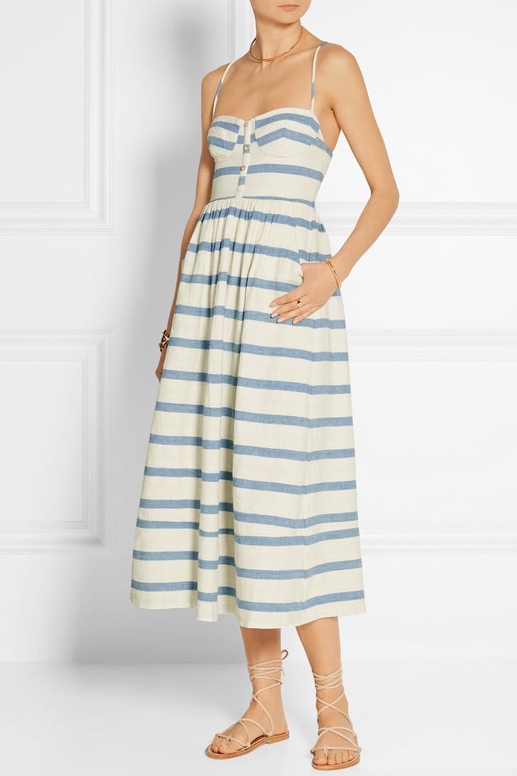 Mara Hoffman Striped Cotton Midi Dress ($285) | Stripe Trend Shopping ...