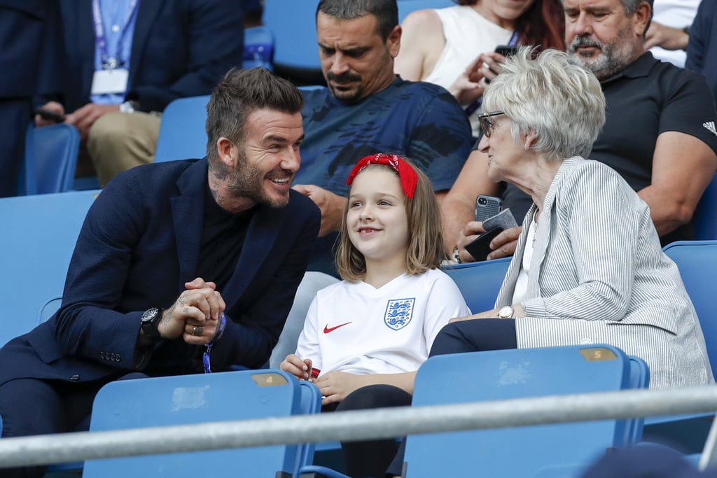 David Beckham and Harper at World Cup Pictures June 2019