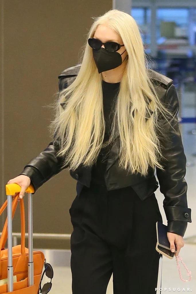 Gigi Hadid debuts new blond hair colour at JFK airport on March 10, 2022