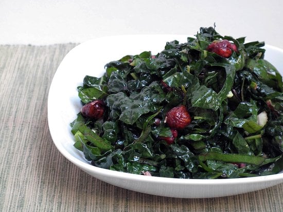 Kale and Chard Salad With Pomegranates and Hazelnuts