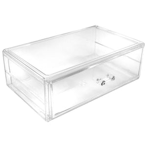Clear 1-Drawer Makeup Organizer