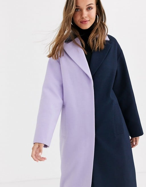 ASOS Design Color Block Coat