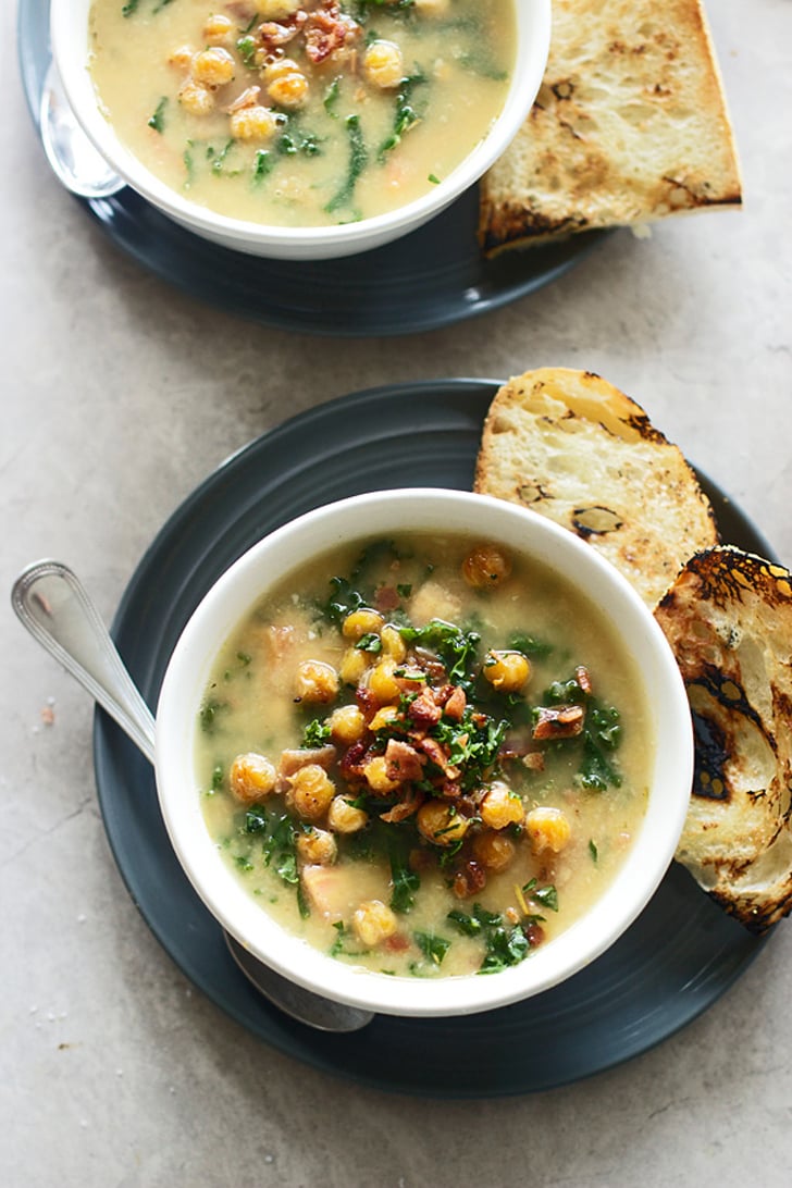 Chickpea Soup With Kale and Bacon