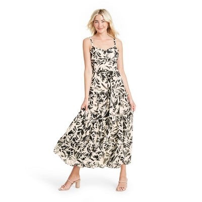 Alexis For Target Botanical Sleeveless Tiered Ruffle Dress