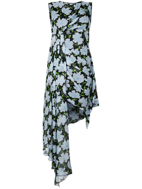 Off-White Fantasia Print Asymmetric Shift Dress