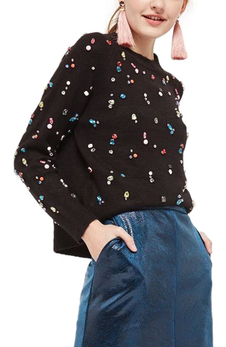 Topshop Jewelled Sweater