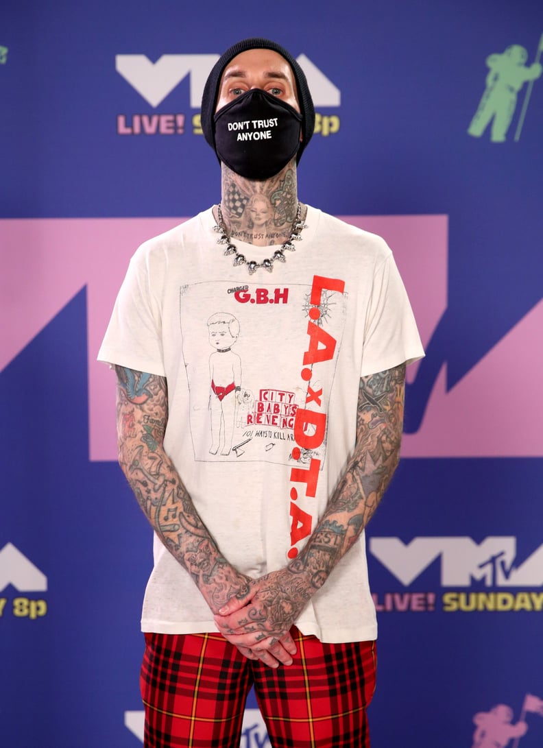 Travis Barker at the 2020 MTV VMAs