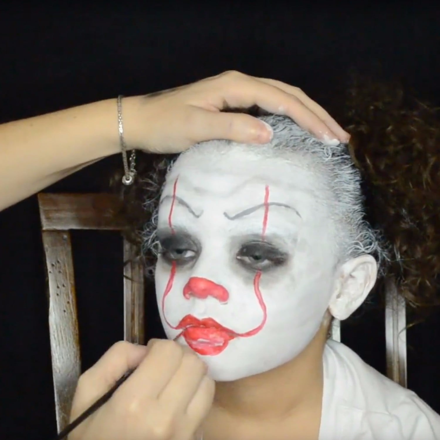 Pennywise Halloween Makeup Tutorial For Kids POPSUGAR Moms