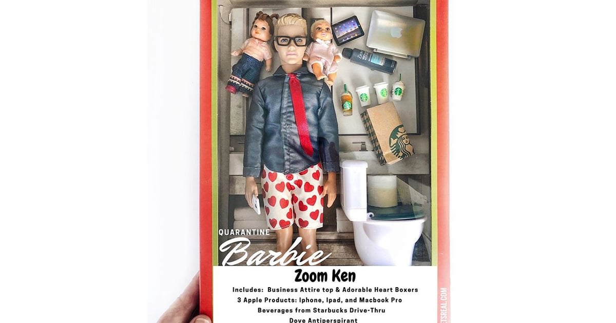 Zoom Ken A Grandma Made Social Distancing Themed Barbies and