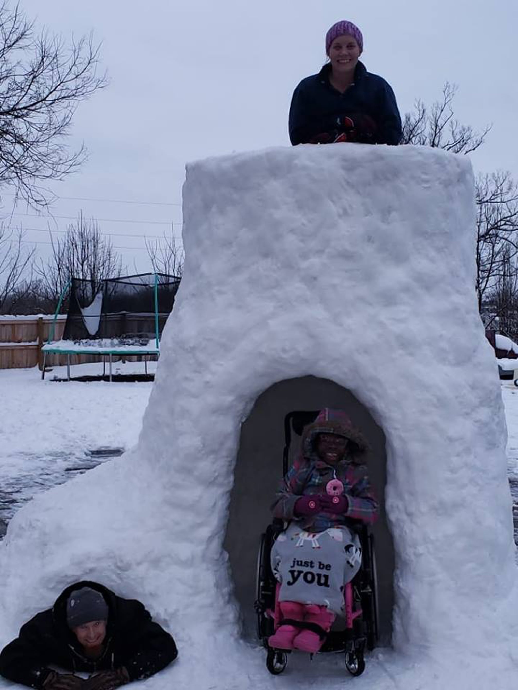 Dad Builds Wheelchair-Accessible Igloo For His Kids | POPSUGAR Family