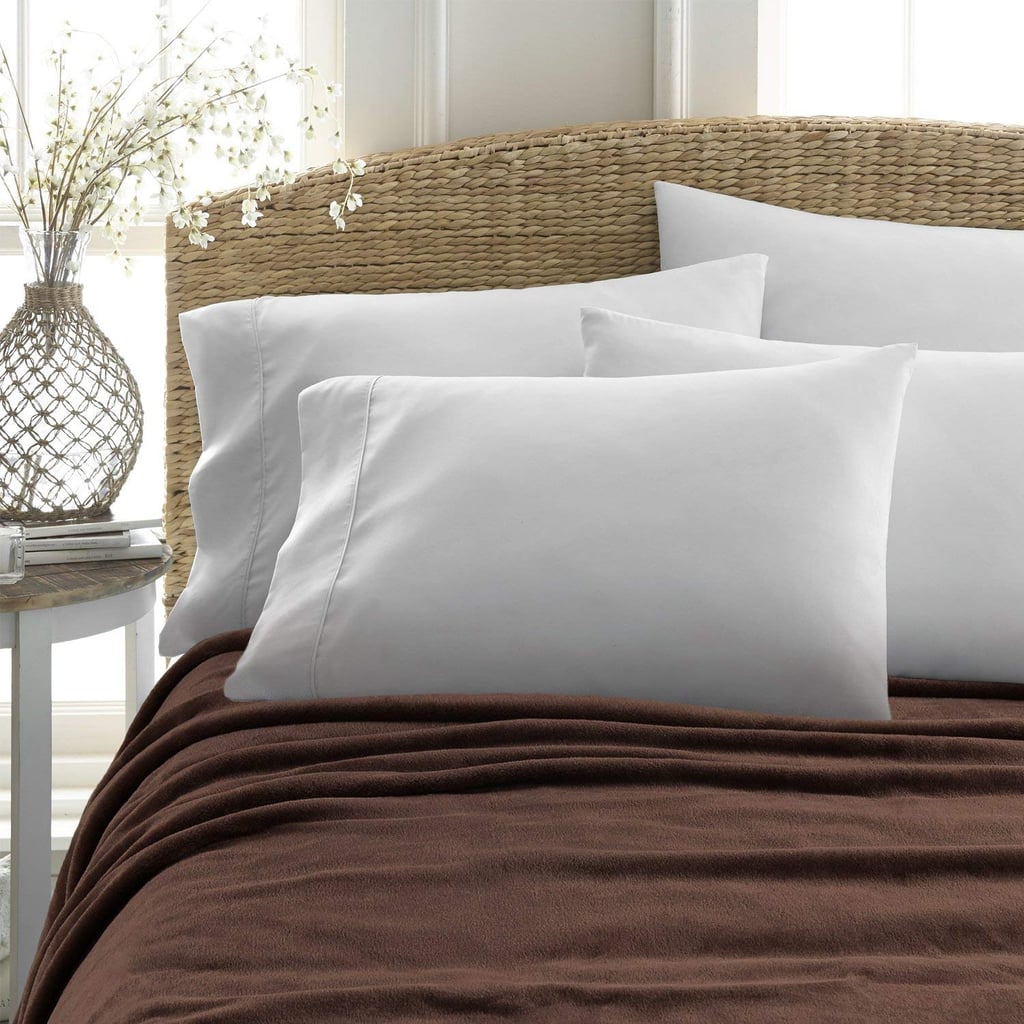 Bedsure Flannel Fleece Luxury Blanket in Brown ($18)