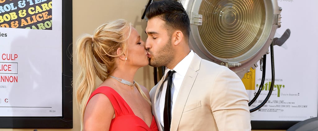 Britney Spears and Sam Asghari Share a Sweet Kiss at Their First Red Carpet Together