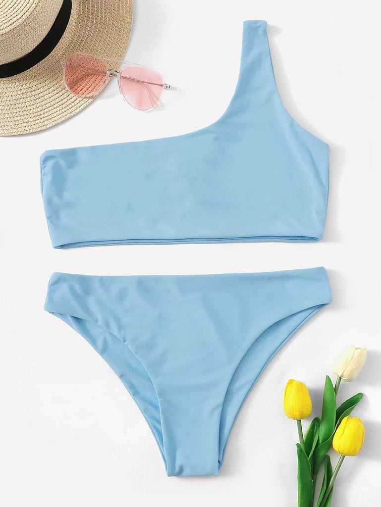 Shein One Shoulder Top With Panty Bikini Set | Storm Reid Wearing a ...