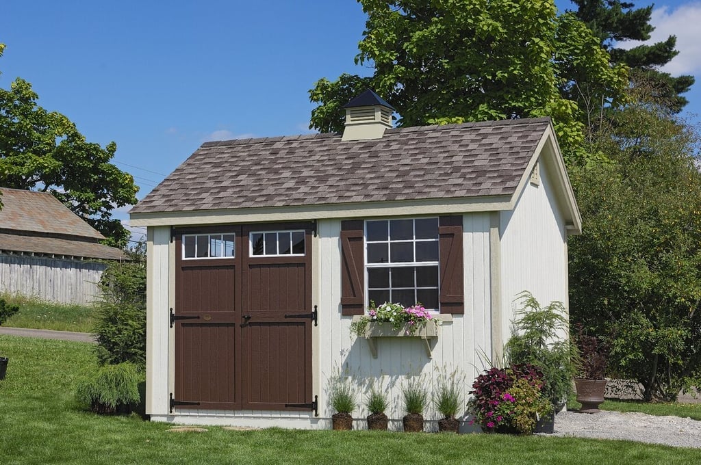 this adorable wood shed