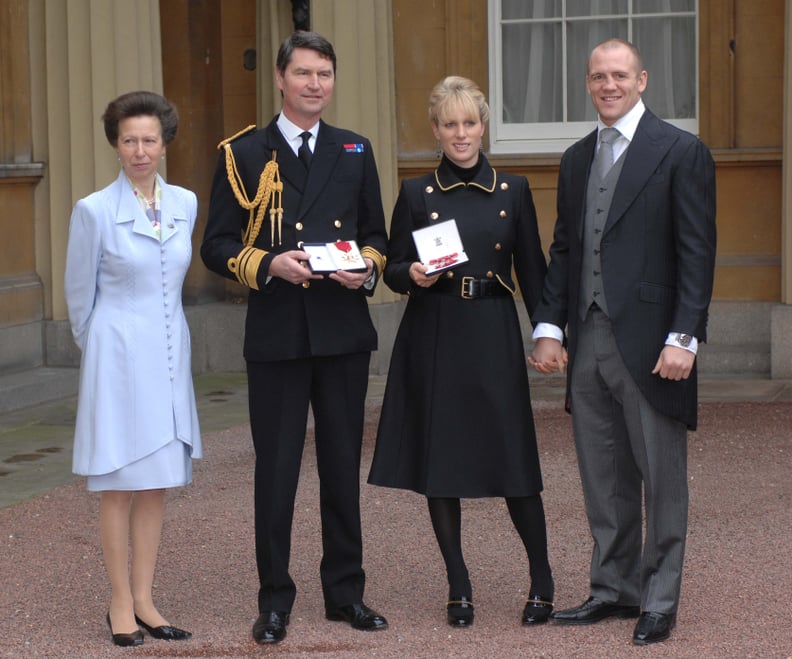 Princess Anne and Husband Timothy Laurence With Zara Phillips and Mike Tindall at an Award Ceremony in London in 2007