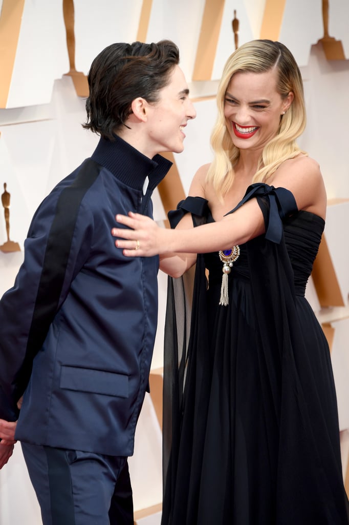 Timothée Chalamet Photobombs Margot Robbie at the Oscars