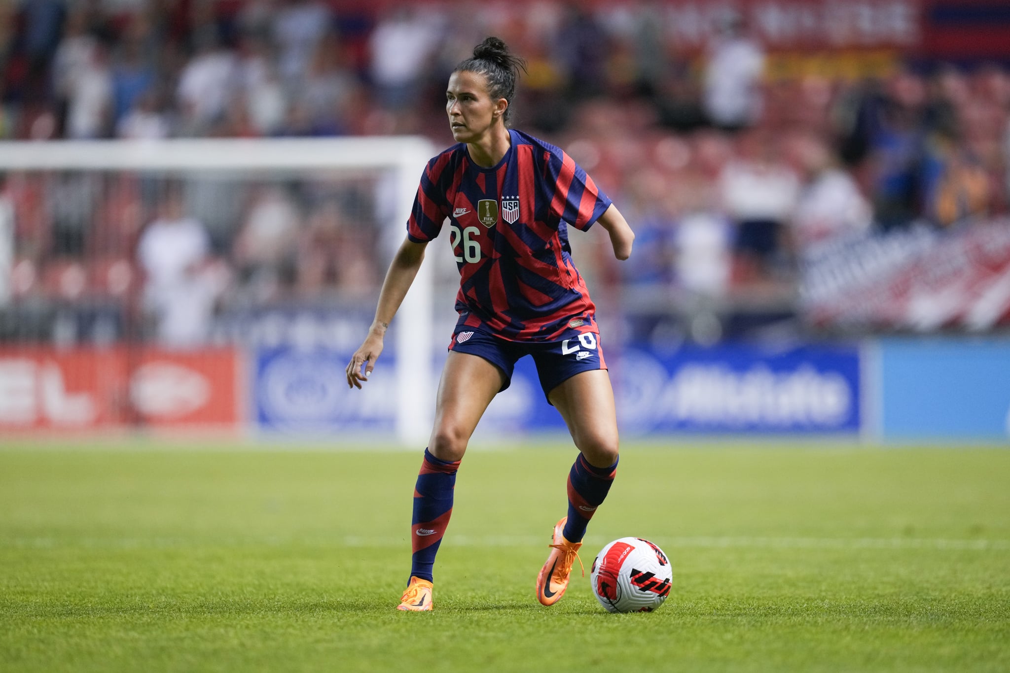 SANDY, UT - JUNE 28: Carson Pickett #26 of the United States controls the ball during a game between Colombia and the United States at Rio Tinto Stadium on June 28, 2022 in Sandy, Utah. (Photo by Brad Smith/ISI Photos/Getty Images)