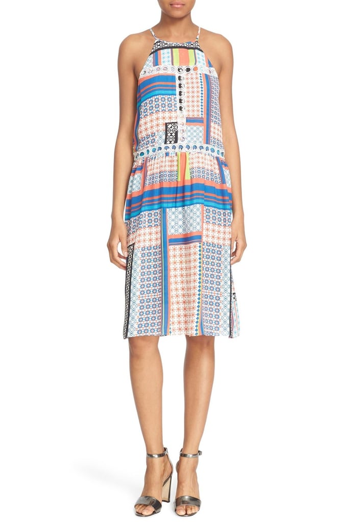 Parker Tamar Lace Trim Print Silk Sundress ($265)