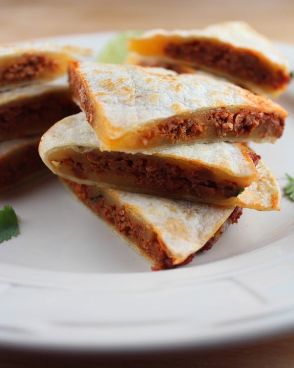 Spicy Soy Chorizo Quesadilla