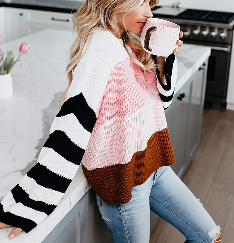 Cordat Colour-Block Striped Sweater