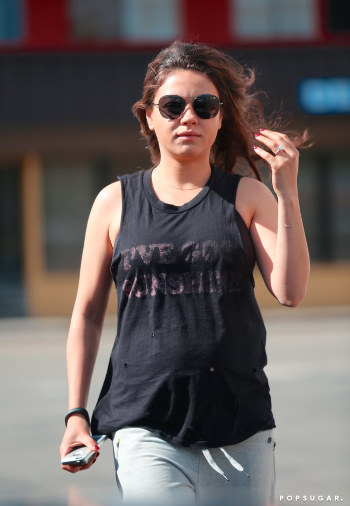 Mila Kunis Shows Off Baby Bump Out in LA