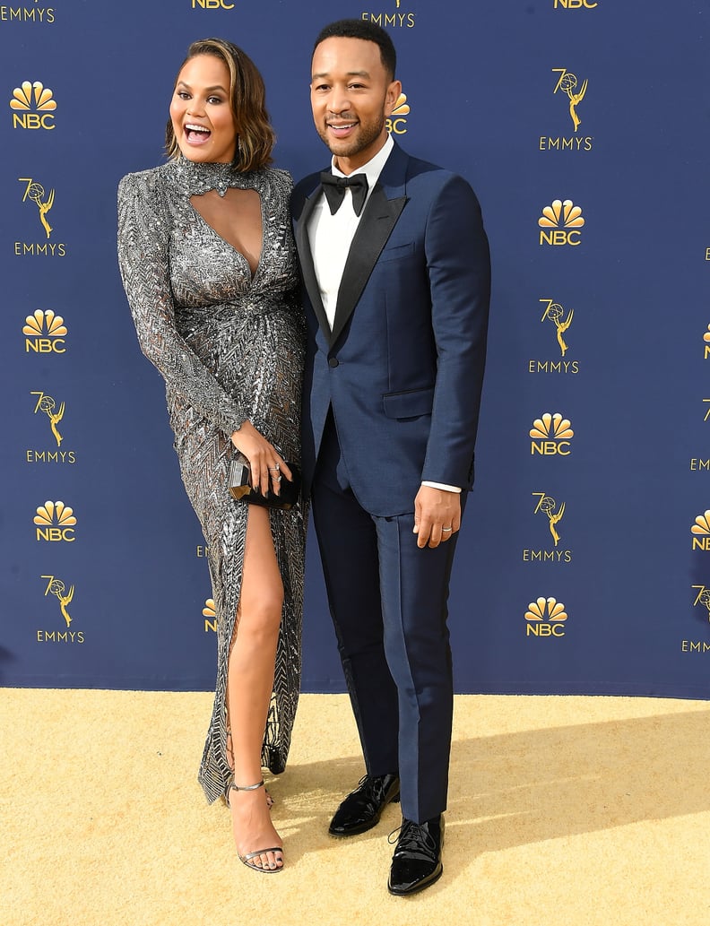 LOS ANGELES, CA - SEPTEMBER 17:  John Legend, Chrissy Teigen arrives at the 70th Emmy Awards on September 17, 2018 in Los Angeles, California.  (Photo by Steve Granitz/WireImage,)