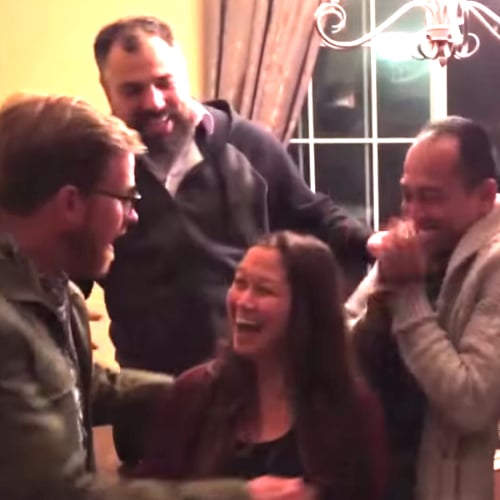 Group Photo Pregnancy Announcement