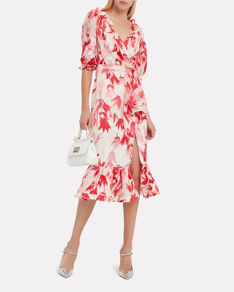 Saloni Olivia Floral Midi Dress