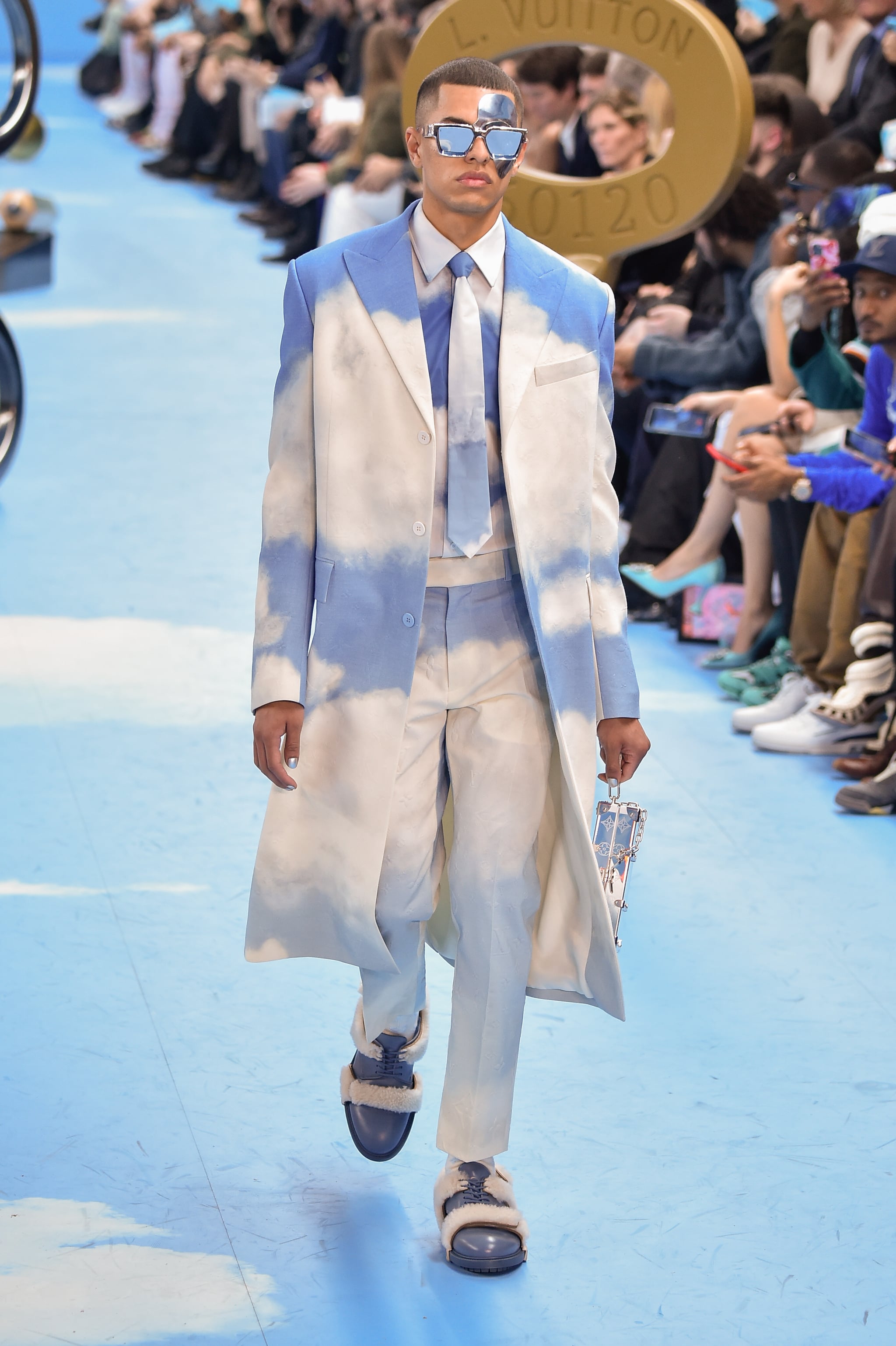 PARIS, FRANCE - JANUARY 16: A model walks the runway during the Louis Vuitton Menswear Fall/Winter 2020-2021 show as part of Paris Fashion Week on January 16, 2020 in Paris, France. (Photo by Peter White/Getty Images)