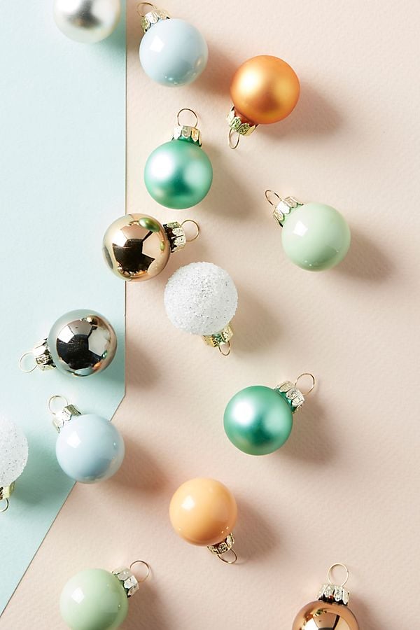 Miniature Pastel Ornaments, Set of 24 Anthropologie Holiday