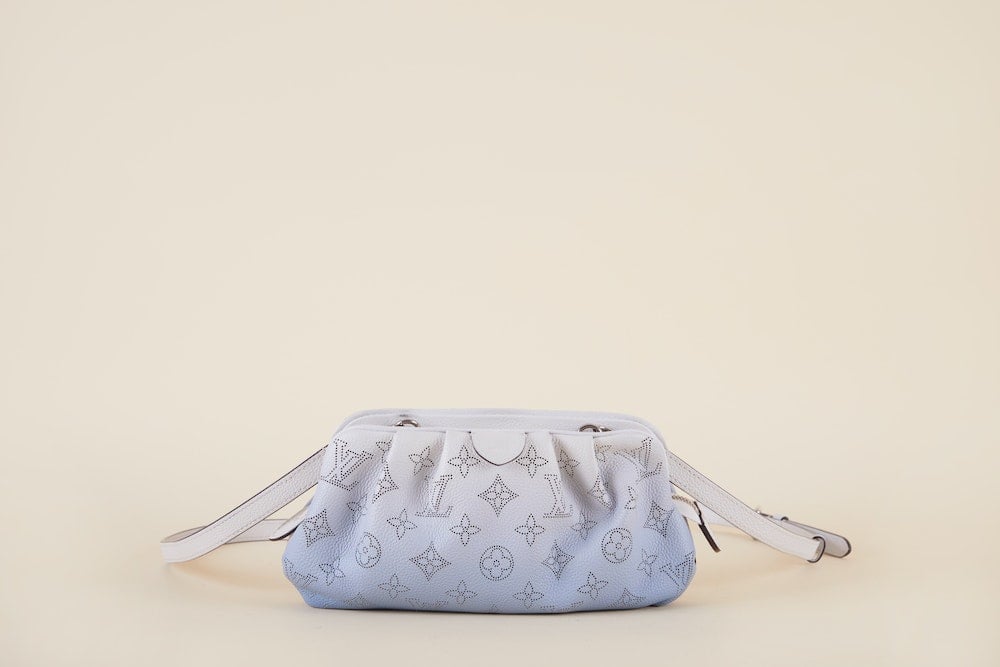 Louis Vuitton Mahina Scala Mini Pouch Crossbody Bag Monogram Metallic Grey