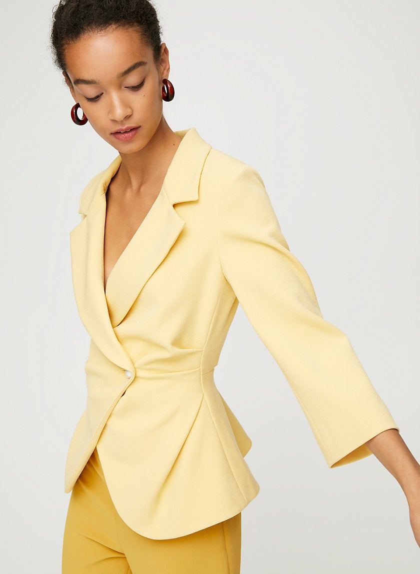 aritzia yellow blazer