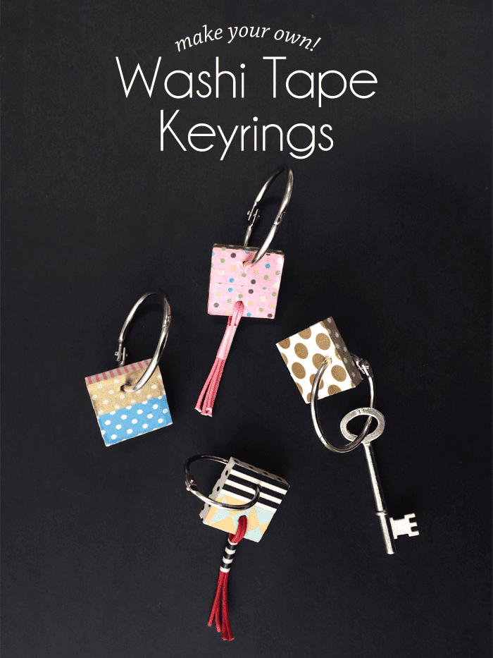 DIY Washi Tape Keyrings