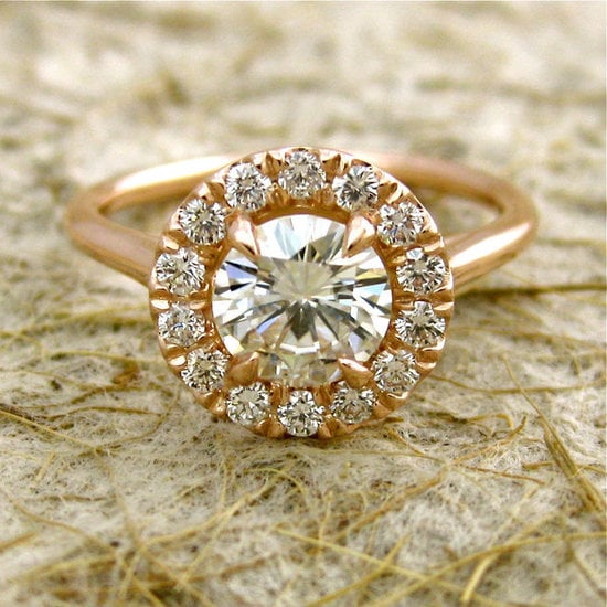 The engagement ring may be one of the biggest expenses of your wedding, and as with buying any big-ticket item, you need to do your homework. POPSUGAR Smart Living tapped Jerry Ehrenwald, the president of the International Gemological Institute, for some quick guidelines on what couples need to do when they're buying an engagement ring.
Source: Etsy user AdziasJewelryAtelier