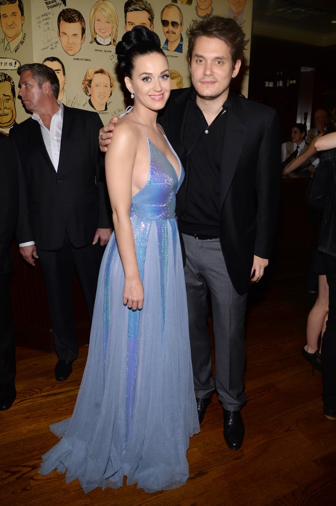 John Mayer met up with Katy Perry at the Sony Music afterparty.