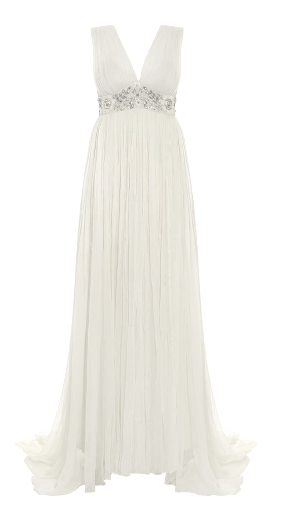 needle and thread wedding gown