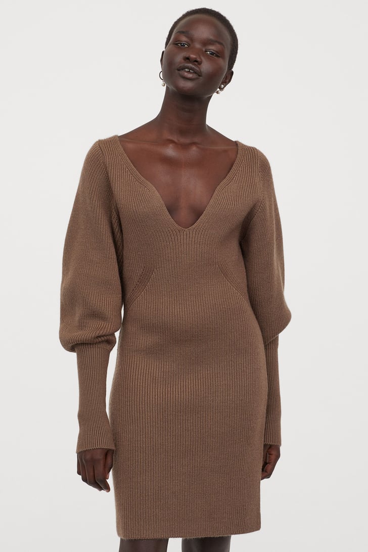 H&M Rib Knit Dress Best LongSleeved Dresses 2020 POPSUGAR Fashion