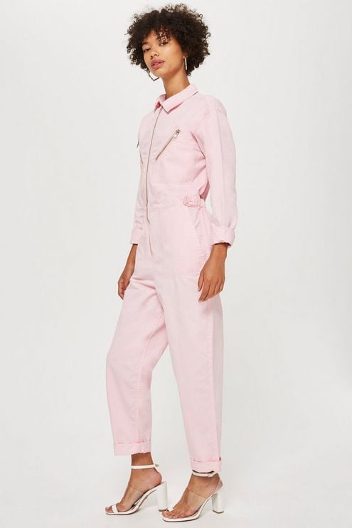 Topshop Utility Zip Detail Jumpsuit