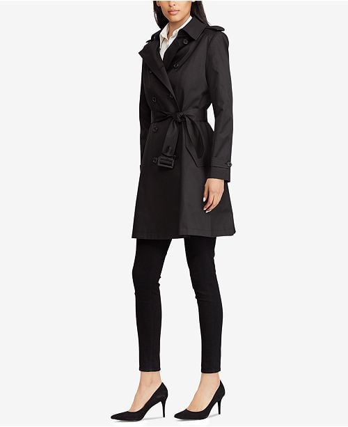 Lauren Ralph Lauren Belted Water Resistant Trench Coat