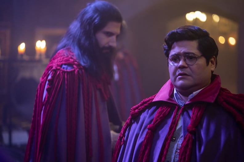 WHAT WE DO IN THE SHADOWS -- Exit Interview --  Season 5, Episode 10 (Airs August 31) — Pictured (L-R): Kayvan Novak as Nandor, Harvey Guillén as Guillermo.  CR: Russ Martin/FX