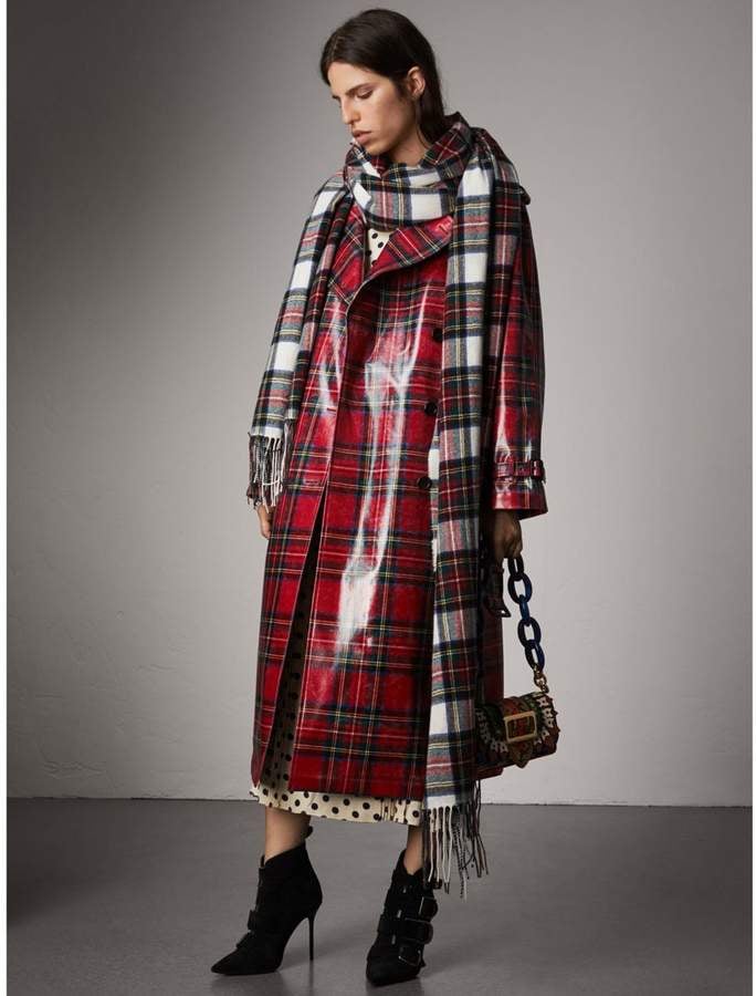 Bella's Burberry Laminated Tartan Wool Trench Coat