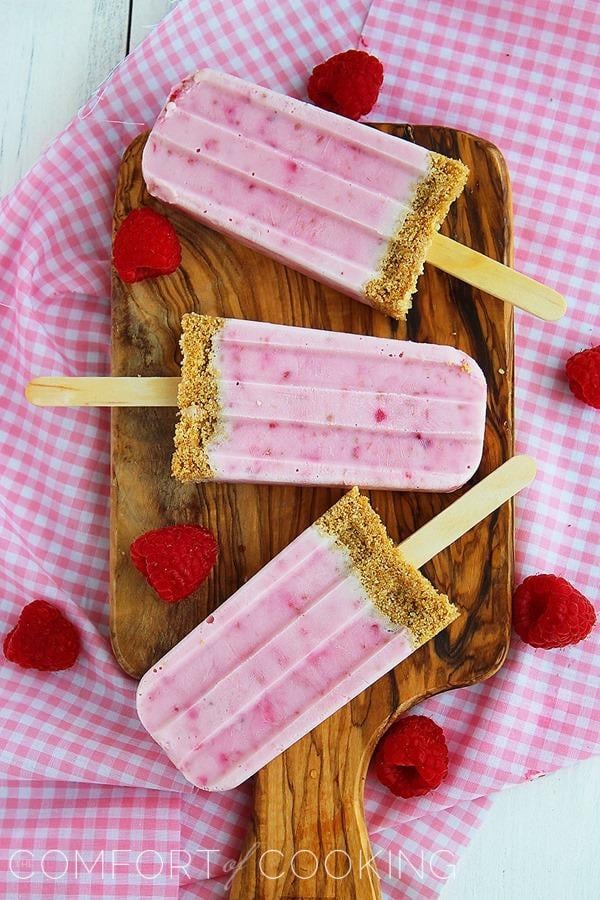 Raspberry Cheesecake Popsicles Raspberry Cheesecake Popsicles