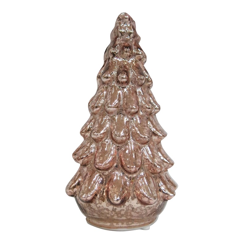 8.5" Mercury Glass Tree Christmas Figurine 