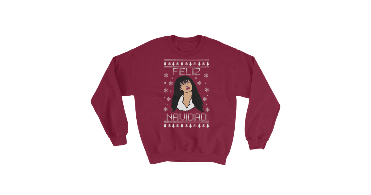 Selena feliz navidad sweater clearance