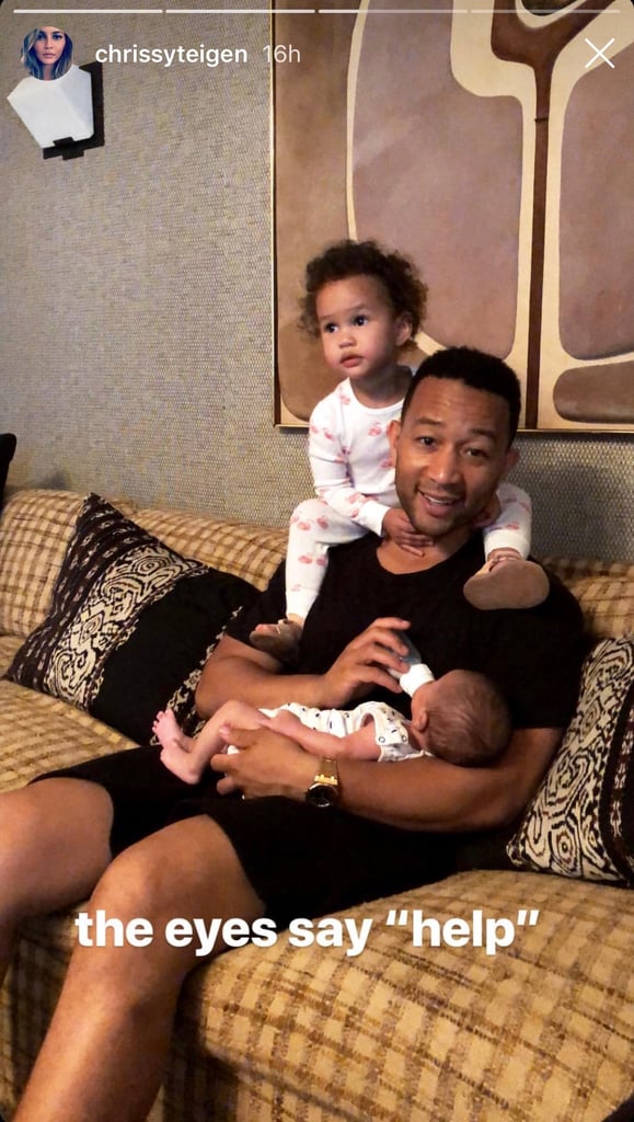 John Legend With Luna and Miles July 2018